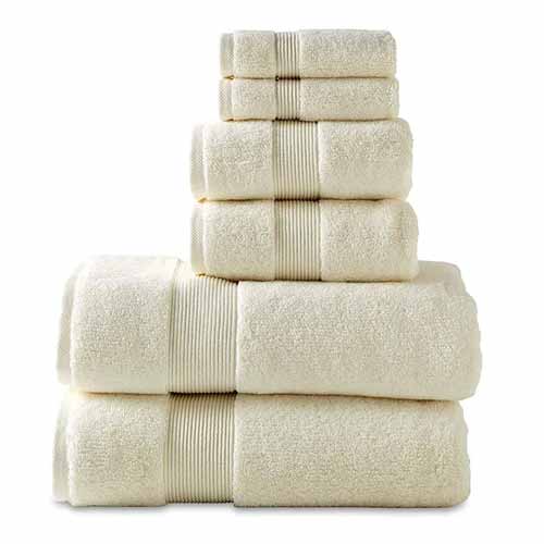 Hot sale 6 pieces towel bath 100% cotton custom luxury towel sets