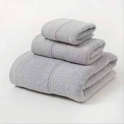 Wholesale cotton towels set custom 100% cotton spa pink dobby border custom logo towel gift set for hotel